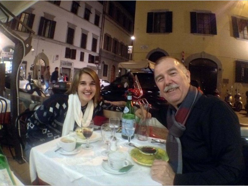 Nighttime dining at Trattoria del Carmine